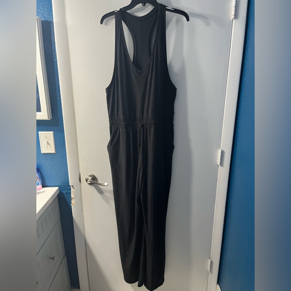 FLX - Travel/Leisure - sleeveless - wide leg, black jumpsuit- L - Picture 2 of 9